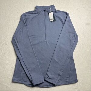 Cutter & Buck Heathered Blue Quarter-Zip Pullover